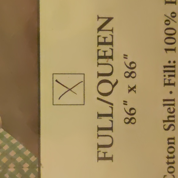 Vintage Puff Quilt - Cream , Peach and Green - Picture 6 of 6